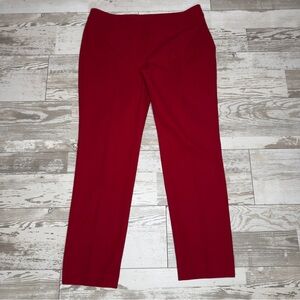 J.Jill Red Stretch Straight Leg Pants Women’s Size 14 Career Workwear